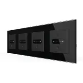 Livolo | Zwart | SR+SR+SR+SR | Slide-Dimmer | Smart Home - Bekijk