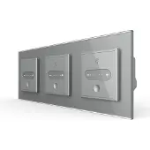 Livolo | Grijs | SR+SR+SR | Slide-Dimmer | Smart Home - Bekijk hier!