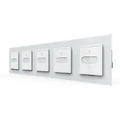 Livolo | Wit | SR+SR+SR+SR+SR | Slide-Dimmer | Smart Home - Bekijk