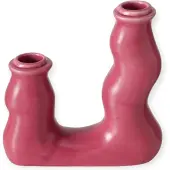 Boltze - Kandelaar - Kaarsenhouder - Limaro - Fuchsia - 15 cm hoog
