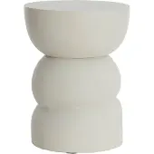 Light & Living Bijzettafel Ø35x45 cm AZALIO crème (Beige, 35x35x45 diameter: 35cm)