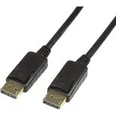 Logilink CV0077 DisplayPort-kabel DisplayPort Aansluitkabel DisplayPort-stekker, DisplayPort-stekker 10.00 m Zwart