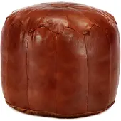 vidaXL Poef 40x35 cm echt geitenleer tan