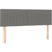 vidaXL Hoofdborden 144x5x78/88 cm stof donkergrijs