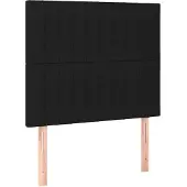 vidaXL Hoofdbord zwart 80x5x118/128 cm stof