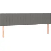 vidaXL Hoofdborden 160x5x78/88 cm stof donkergrijs