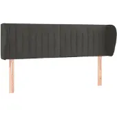 vidaXL Hoofdbord met randen 147x23x78/88 cm fluweel donkergrijs