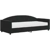 vidaXL Slaapbank met matras 90x190 cm fluweel zwart