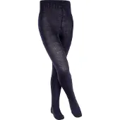 Falke Comfort Wool dik eenkleurig wol panty kinderen blauw - maat 152-164