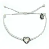 Pura Vida - MERMAID HEART CHARM - Wit- Armband