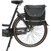 Beck Dubbele fietstas SPRTV Grijze Bies 40L Zwart