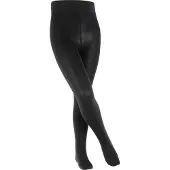 Falke Comfort Wool dik eenkleurig wol panty kinderen zwart - maat 122-128