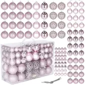 Springos Kerstballen 100 Stuks Roze Tinten