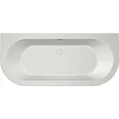 Xenz Charley 180x80x60 half-vrijst. bad mat wit incl. waterval vulcombi mat wit