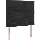 vidaXL Hoofdbord zwart 100x5x118/128 cm fluweel