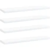 vidaXL Wandschappen 4 st 40x10x1,5 cm bewerkt hout wit