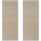 vidaXL Tapijten 2 st rechthoekig 120x180 cm bamboe natuurlijk