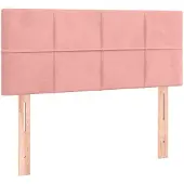 vidaXL Hoofdbord 90x5x78/88 cm fluweel roze