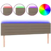 vidaXL Hoofdbord LED 160x5x78/88 cm stof taupe