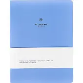 A-Journal My Journal - Ongedateerde agenda - A5 - Blauw - 1 dag per pagina