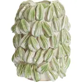 Light & Living Vaas deco 35x33x47 cm CARAMBOLA keramiek crème+groen (Wit, 33x47x35cm)