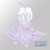 Vib - Knuffeldoekje Konijn - Lila - Babykleertjes - Baby cadeau - zwangerschap aankondiging - geboorte cadeau