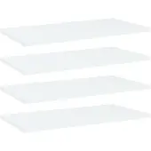vidaXL Wandschappen 4 st 60x30x1,5 cm spaanplaat wit