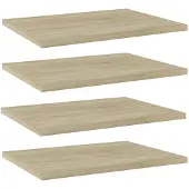 vidaXL Wandschappen 4 st 40x30x1,5 cm bewerkt hout sonoma eikenkleurig