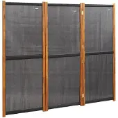 vidaXL Kamerscherm met 3 panelen 210x180 cm zwart