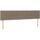 vidaXL Hoofdborden 200x5x78/88 cm stof taupe