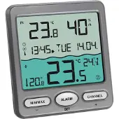 TFA-Dostmann VENICE Funk-Pool-Thermometer 30.3056.10 Zwembadthermometer Antraciet