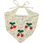 Clayre & Eef Bandana Kind 80 cm Beige Katoen Kersen