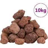 vidaXL Lavastenen 10 kg 3-5 cm rood
