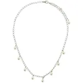 Behave - Ketting - Dames - Echte Zoetwaterparels - Ivoor/Off-White - Zilverkleurig - 52.50 cm