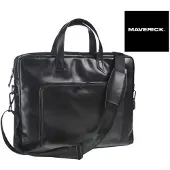 Maverick LEDEREN BUSINESSTAS MET LAPTOPVAK 17" ZWART