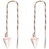 Karma Pull Through Triangle Silver Roseplated Oorbellen M1834