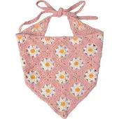 Clayre & Eef Bandana Kind 80 cm Roze Katoen Bloemen