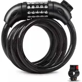 HBS Fietsslot H5-035 - Kettingslot Met 5-cijferige Code - 120 Cm