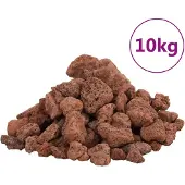 vidaXL Lavastenen 10 kg 1-2 cm rood