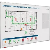Smit Visual Whiteboard Evacuatie verbeterbord - 90x180 cm