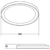 Brumberg LED-plafondlamp Sunny, dimbaar, zwart, Woon-/ Eetkamer, Aluminium, LED plafondlamp