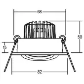 Brumberg Downlight BB18, dimbaar, zwart, Hal, Aluminium, downlight