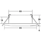 Brumberg Downlight Chooose, dimbaar, wit / opaal, Badkamer, Aluminium, Modern, downlight