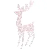 vidaXL Kerstdecoratie rendier 250 LED's warmwit 180 cm acryl