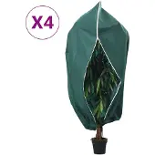 vidaXL Plantenhoezen met ritssluiting 4 st 70 g/m² 3,93x3 m