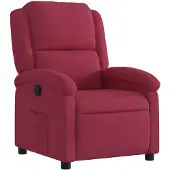 vidaXL Fauteuil verstelbaar fluweel wijnrood