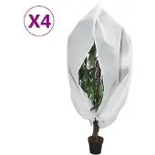vidaXL Plantenhoezen met ritssluiting 4 st 70 g/m² 1x1,55 m