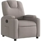 vidaXL Fauteuil verstelbaar stof taupe