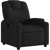 vidaXL Fauteuil verstelbaar stof zwart
