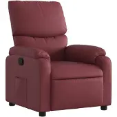 vidaXL Fauteuil verstelbaar kunstleer wijnrood